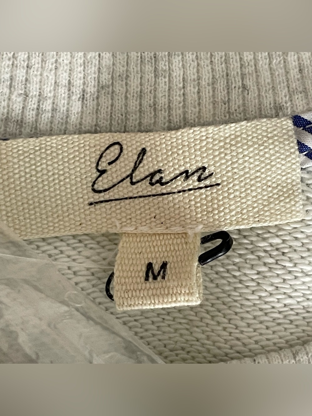 New Elan Margo Top Mixed Media Heather Grey medium - Picture 8 of 8
